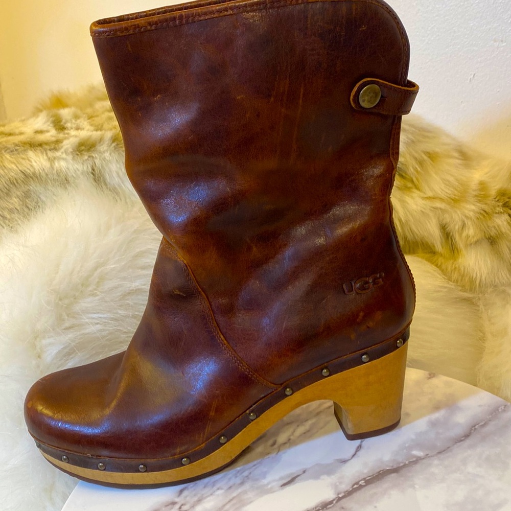 Women’s UGG boots , size 8, wooden heels
